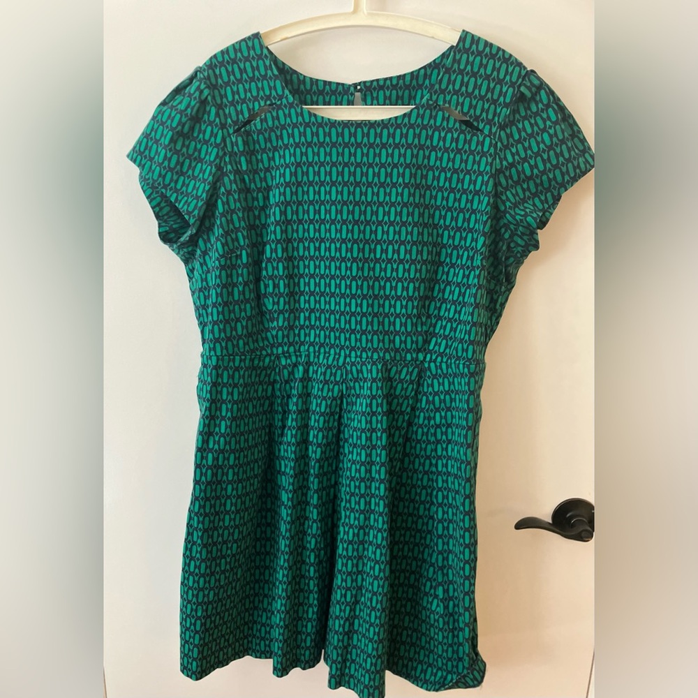 Ixia Green Geometric Pattern Dress